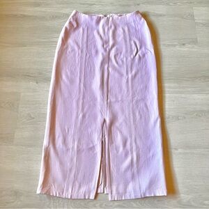 Sonia Rykiel Vintage 90s Lavender High Waist Slit Pencil Midi Skirt Size 2/4